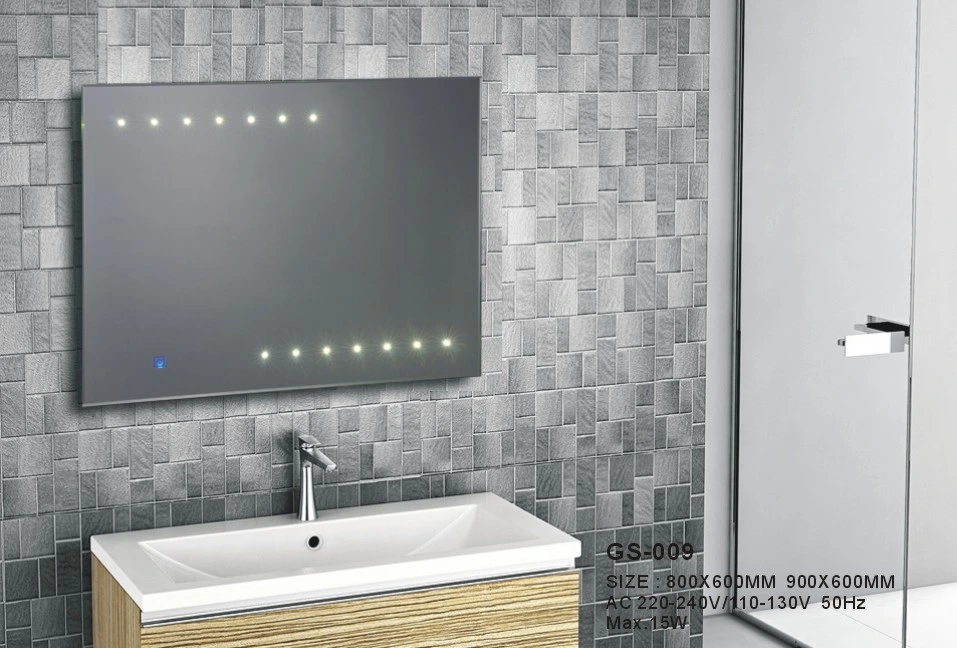Modern Float Wall Decorative Bathroom LED Laminated Furniture Smart Glass