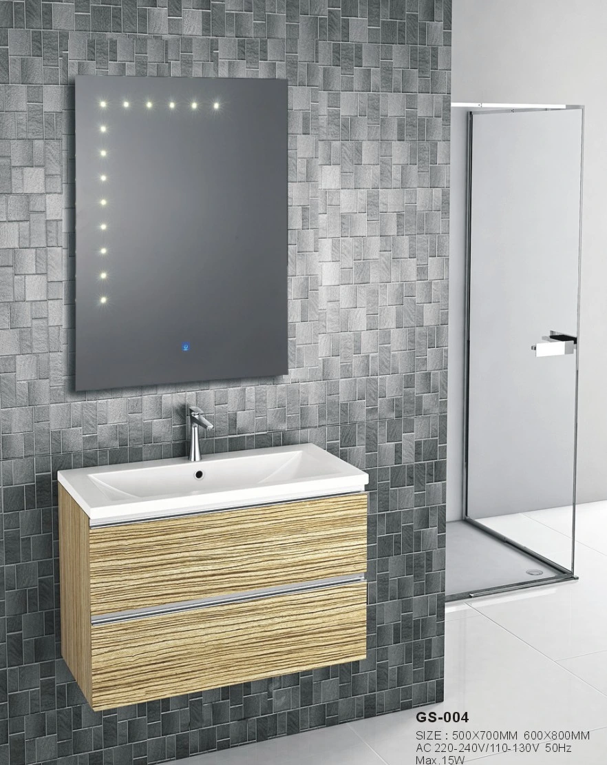 Decor Wall Silver LED Bathroom Mirror Smart Float Laminated Glass