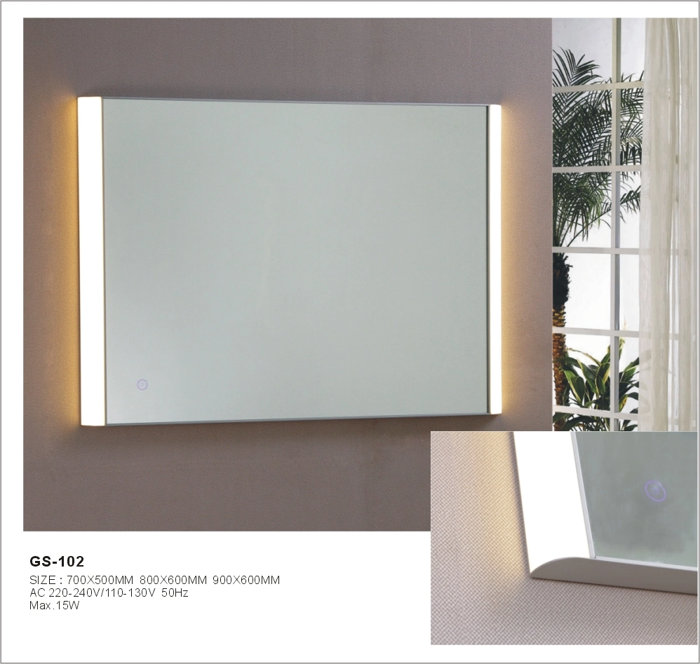 Home Decortive Wall LED Laminated Bathroom Furniture Mirror Smart Glass