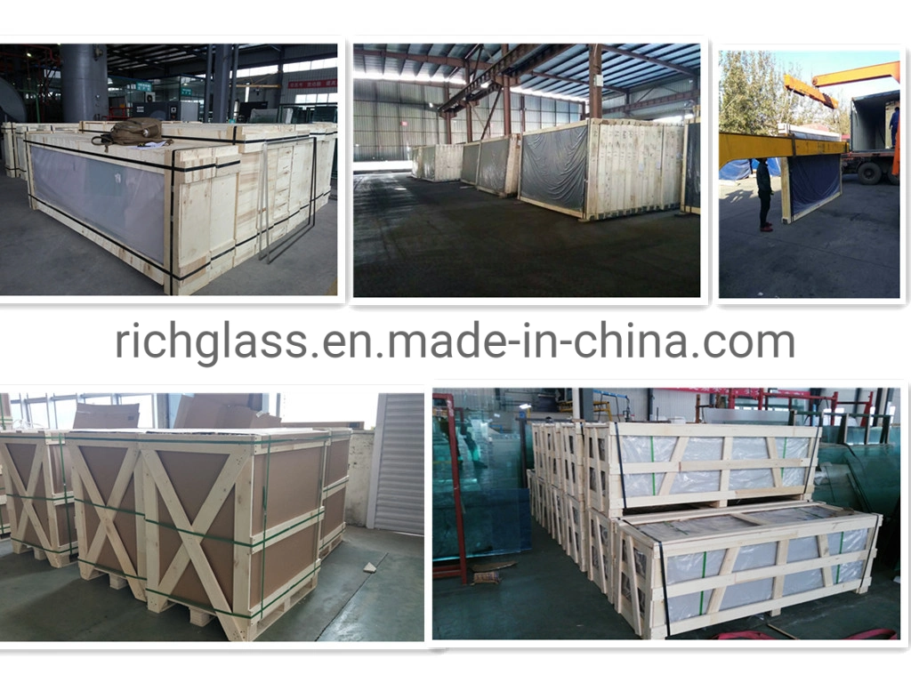 Sheet Float Reflective Frosted Acid Etched Glass Esg/Vsg Toughened Safety Laminated Low E Insulated Tempered Glass for Building Construction Decorative