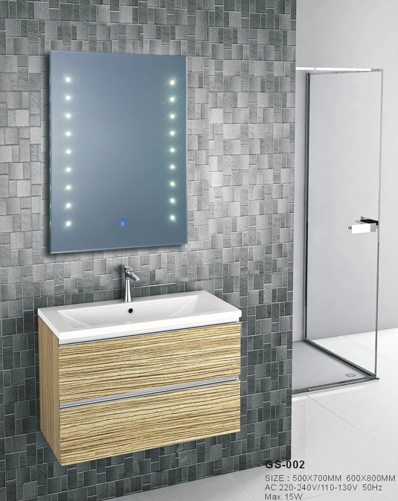 Decor Wall Silver LED Bathroom Mirror Smart Float Laminated Glass