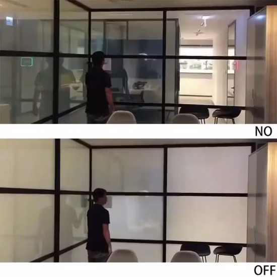 Pdlc Self Adhesive Smart Window Film Smart Glass Laminating EVA PVB Film Magic Film Switchable Privacy Electrochromic Film for Glass Partition Window Facade
